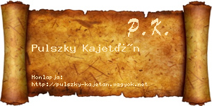 Pulszky Kajetán névjegykártya